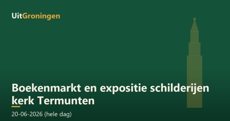 Boekenmarkt en expositie schilderijen kerk Termunten in Groningen