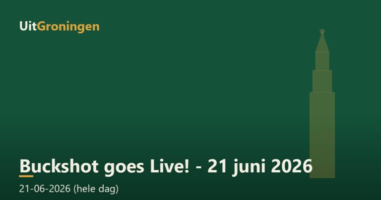 Buckshot goes Live! – 21 juni 2026 — Muziek in Groningen