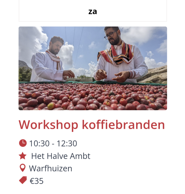 Workshop koffiebranden — Eten in Groningen