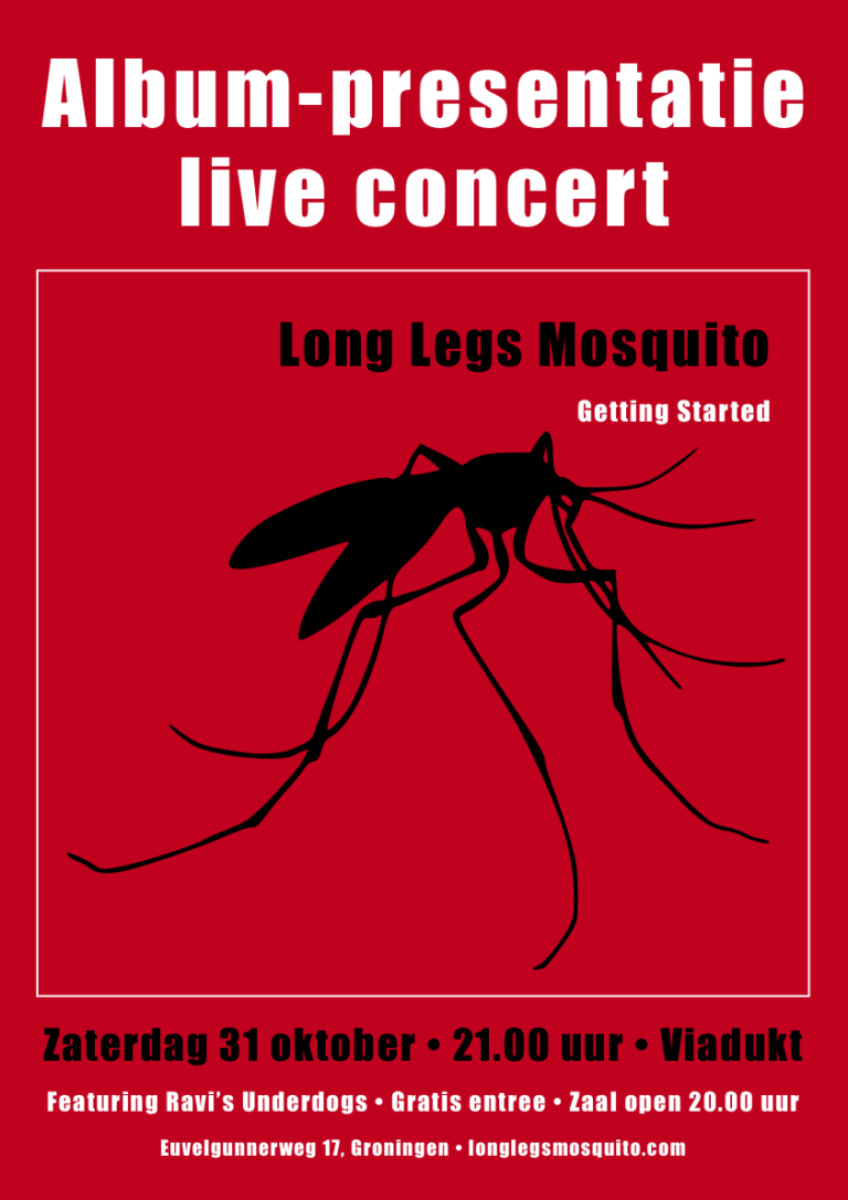 Album presentatie en live concert Long Legs Mosquito — Muziek in Groningen
